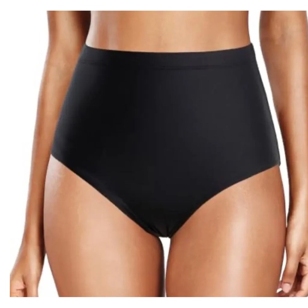 Motel Rocks Day Dream High Waisted Bikini Bottoms Black Size Medium NWT